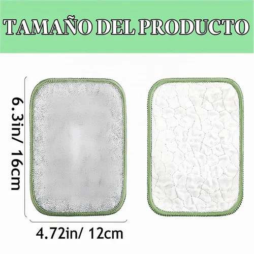 Vista 2 de Trapos multiusos de alambre para lavar platos en seco y húmedo, reutilizable y mejorado de lana de acero de 2 capas, trapos multifuncionales