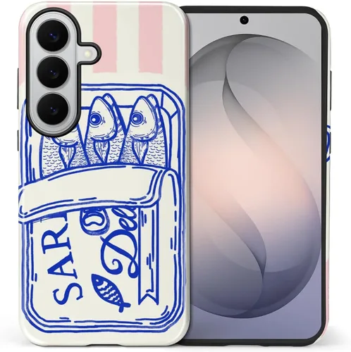 Vista 102 de Funda compatible con Samsung Galaxy S23, funda híbrida de protección rígida de 2 capas, a prueba de golpes, funda protectora resistente para Lata
