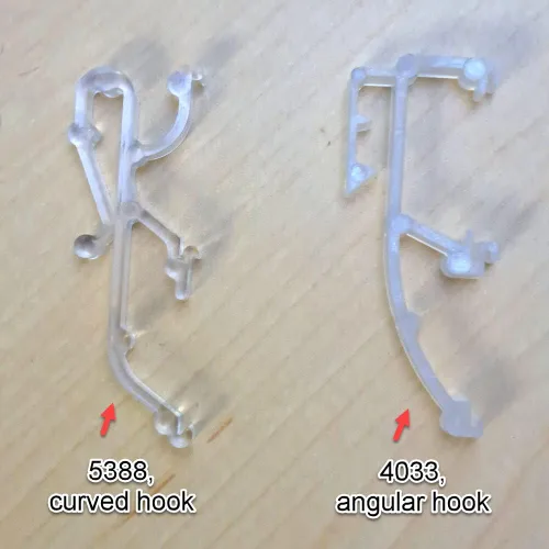 Vista 4 de Clip de cenefa para mini persianas, persianas de aluminio, persianas de PVC (gancho angular-4033)