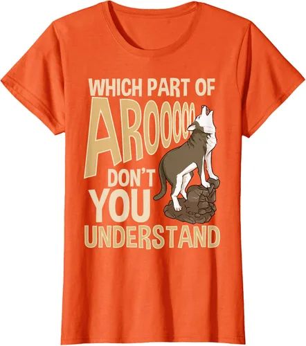 Vista 53 de What Part Of Aroooo Don't You Understand Husky - Camiseta para perro, Negro, S