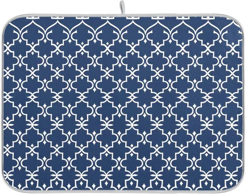 Vista 13 de Tapete de secado de platos súper absorbente, tapete de microfibra de secado rápido, 16 x 18 pulgadas, almohadilla de secado de platos de cocina