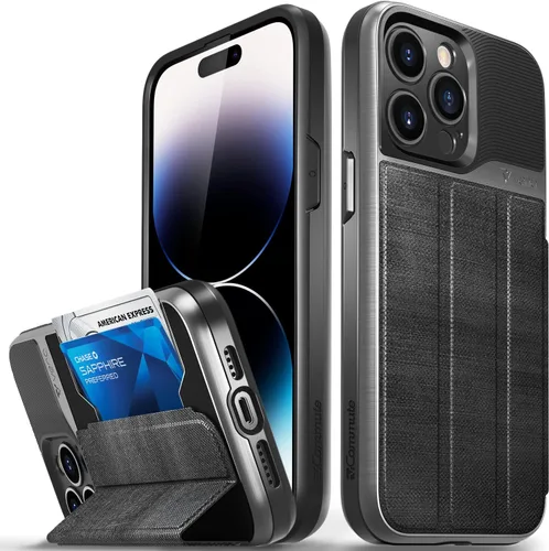 Vista 46 de VENA vCommute - Funda tipo cartera compatible con Apple iPhone 14 (6.1 pulgadas) (protección contra caídas de grado militar), funda de cuero