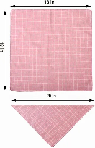 Vista 2 de SATINIOR 8 bandanas para perro, diseño de lunares a cuadros, bandana triangular, bufanda suave, lavable, ajustable, accesorios para gatos pequeños