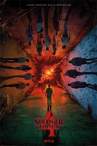 Vista 10 de Stranger Things 4 - Póster impreso para programa de televisión (estilo regular, temporada 4) (tamaño: 24 x 36 pulgadas) (póster laminado)