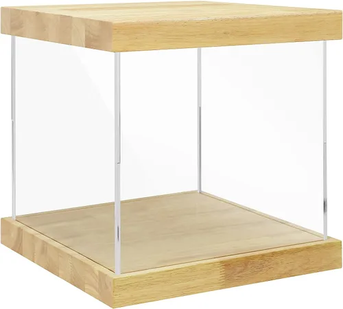 Vista 40 de Vitrina de acrílico transparente para trofeos, coleccionables, caja de exhibición de cubo de montaje, soporte de protección a prueba de polvo
