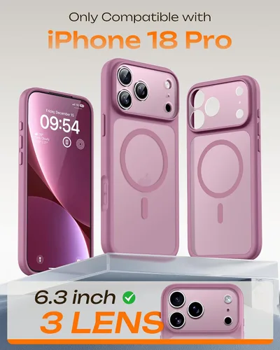 Vista 574 de TOCOL Funda magnética 3 en 1 para iPhone 15 Pro, mejorada [protección completa de cámara] con 2 protectores de pantalla, compatible con MagSafe Gris