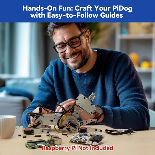 Vista 9 de SunFounder PiDog AI Robot Dog Kit para Raspberry Pi 5/4/3B+/Zero 2W, Openclaw LLMs ChatGPT/Gemini/Grok, reconocimiento de voz y video, pitón