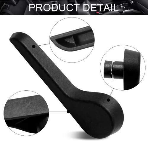 Vista 3 de HUSUKU Manija de Reclinación de Asiento LH Lado Izquierda del Conductor RH Lado Derecho del Pasajero Delantero Ébano para Camioneta Pickup SUV Chevy
