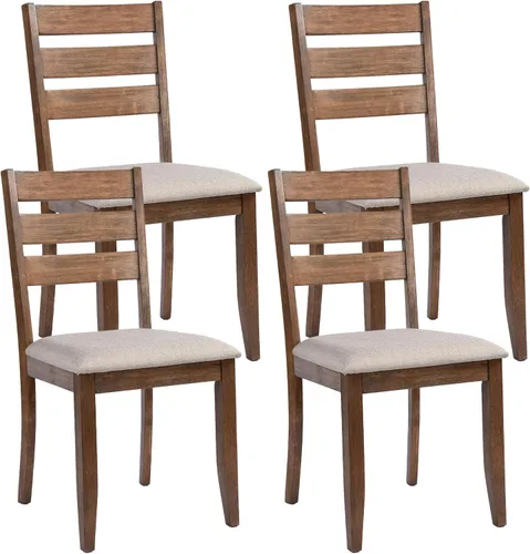 Vista 9 de DUHOME Mesa de comedor de madera negra de 47.2 pulgadas, mesa rectangular de madera maciza, mesa de comedor de cocina que ahorra espacio