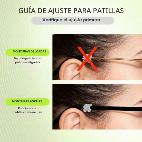 Vista 6 de Agarres para orejas de gafas HedgeHoggles - Agarres ajustables de silicona antideslizantes para gafas - Retenedores de gafas no deslizantes