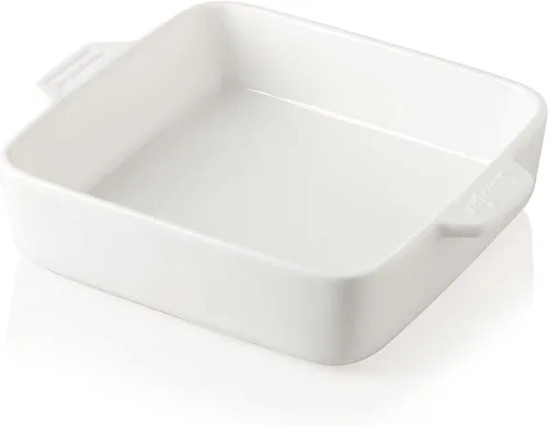 Vista 14 de Sweejar Plato de Cerámica para Hornear, Bandeja Rectangular Pequeña para Hornear con Asas Dobles, 20 Oz para Cocinar, Brownie, Cocina, 6.5 x 4.9 x