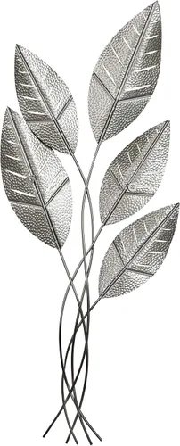 Vista 6 de Deco 79 Decoración de pared de hojas de metal, 17 x 2 x 43 pulgadas, color dorado