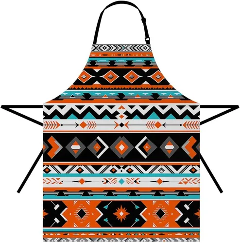 Vista 16 de Moslion Apron 31x27 Inch Kitchen Chef Waitress Cook Aprons Bib with Adjustable Neck for Women Men
