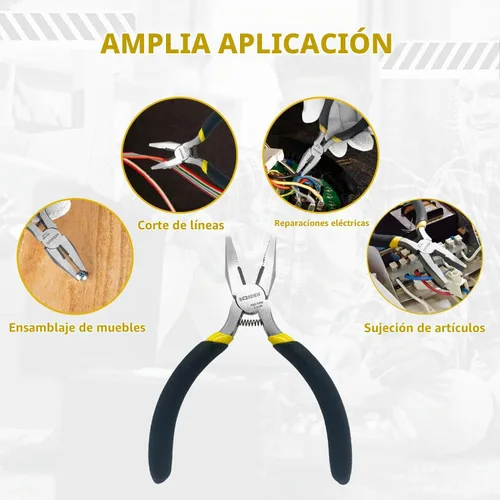 Vista 4 de BOOSDEN Mini Lineman's - Alicates de corte de 5 pulgadas de alto apalancamiento, cortador lateral para trabajo de electricista o fabricación de joyas
