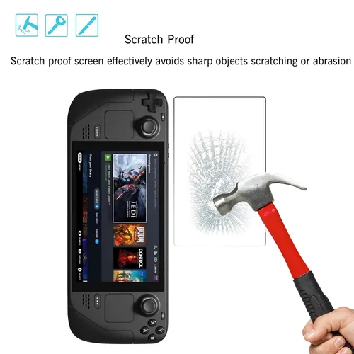 Vista 2 de Ailun Screen Protector for Steam Deck 7 Inch 2022 Tempered Glass Case Friendly 9H Hardness2Pack