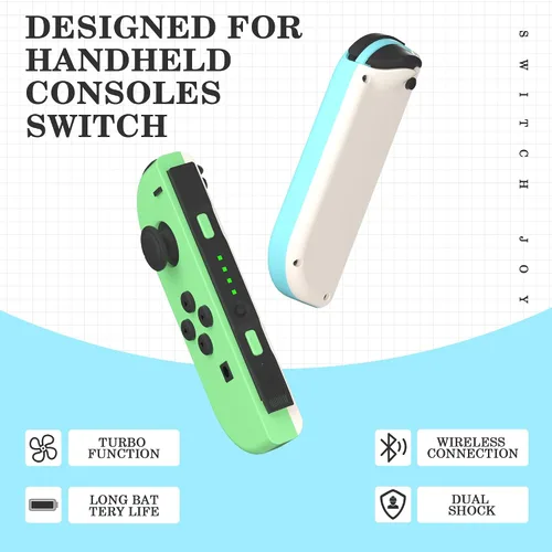 Vista 5 de SINGLAND Joy Cons for Switch Controllers, Wireless Joycon Replacement Compatible for Switch Joycons, Left and Right Switch Controller Joycon Support