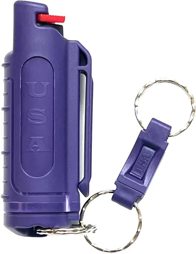 Vista 8 de REDD Tactical Nuke Pepper Spray (3,000,000 SHU) Máxima resistencia Carcasa dura, clip para cinturón, llavero de liberación rápida y tinte