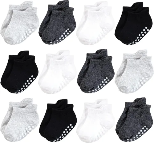 Vista 16 de Hudson Baby Calcetines antideslizantes unisex para bebé, Rosado