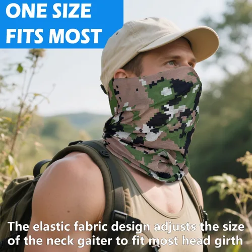 Vista 4 de 12 polainas refrescantes para el cuello para hombres y mujeres, transpirables, protección solar, bandanas para el cuello