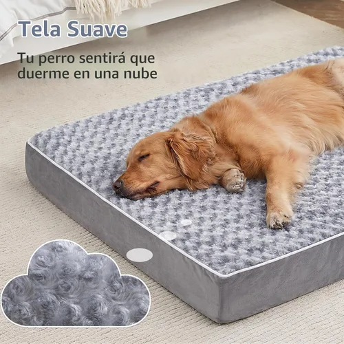 Vista 4 de WNPETHOME Camas ortopédicas lavables XL extra grandes para perros mayores Gris