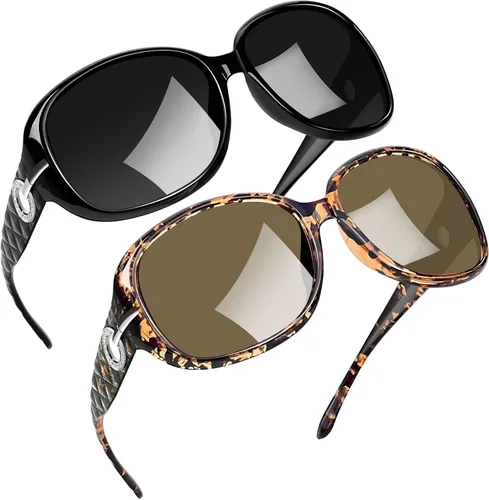 Vista 33 de Joopin Oversized Rectangle Sunglasses UV400 Protection Shades for Women Negro