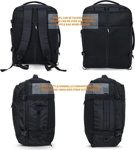 Vista 5 de Bolsas de equipaje para debajo del asiento de 18 x 14 x 8 pulgadas y 17 x 10 x 9 pulgadas para United Airlines o American Airlines, Spirit, Frontier