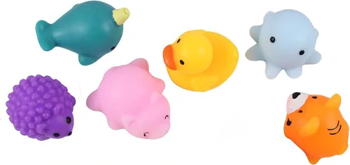 Vista 3 de Curious Minds Busy Bags Juego de 6 animales esponjosos Mochi Jumbo – Lindo Kawaii – Sensorial, Estrés, Fidget Juguete para fiesta