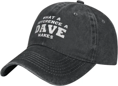 Vista 2 de What A Differences A Dave Makes Hat Gorra de béisbol Sombreros para hombres Sombrero ajustable
