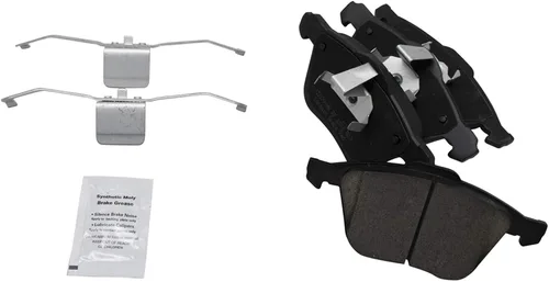 Vista 4 de TRQ Kit de pastillas de freno delantero y rotor, kit químico de freno, pastillas de freno de cerámica compatible con Volvo XC90 2003-2014