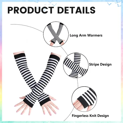 Vista 2 de Simplicity Guantes de esqueleto sin dedos para mujeres y hombres, guantes elásticos de calavera