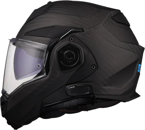 Vista 4 de Casco modular LS2 Helmets Advant X de fibra de carbono con Bluetooth Cardo 4X integrado