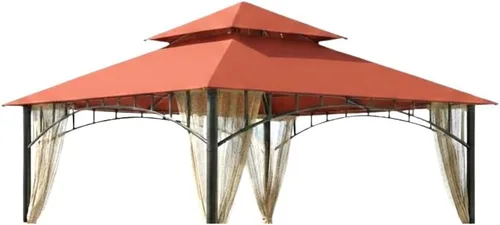 Vista 8 de Garden Winds Cubierta superior de toldo de repuesto para cenador Madaga - Riplock 350 - Terra Cotta