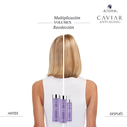 Vista 7 de Alterna Caviar Anti-Envejecimiento Multiplicación Volumen Styling Mist, 5 onzas, Para Cabello Fino, Delgado, Agarre Ligero, Libre de Sulfato