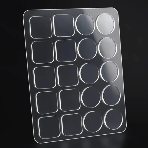Vista 7 de Protector de mesa de vidrio suave transparente autoadhesivo de alta calidad, antideslizante y arañazos para mesa de cristal, almohadillas redondas