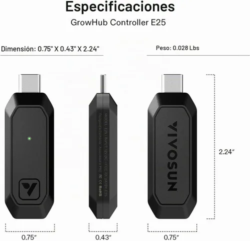 Vista 7 de VIVOSUN Controller E25, Expansion Port for E42A+/E42A, WiFi APP Control Controlador GrowHub para tienda de cultivo, compatible con dispositivos