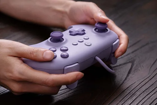 Vista 8 de 8Bitdo Ultimate C Wired Controller for Windows PC, Android, Steam Deck & Raspberry Pi (Lilac Purple)