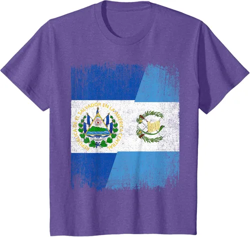 Vista 42 de Camiseta Half El Salvador Bandera de Guatemala con raíces guatemaltecas