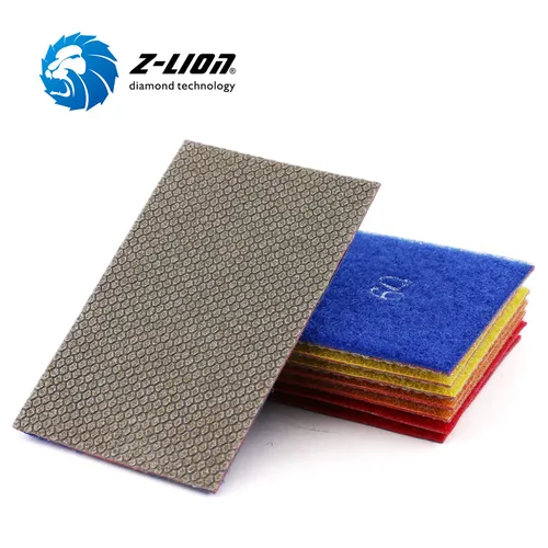 Vista 7 de Z-Lion Hojas de papel abrasivo de diamante Papel de lija de diamante Parte posterior de nylon para lijar piedra de vidrio cerámica (4 unids/juego)