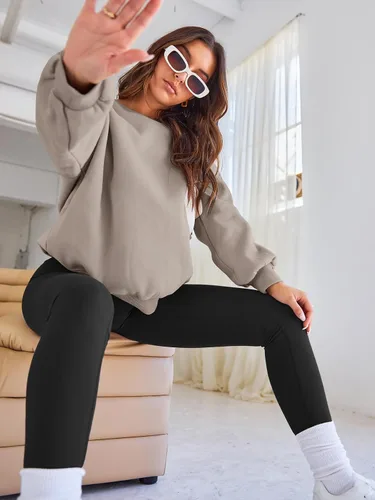 Vista 83 de EFAN Sudaderas de gran tamaño con cuello redondo Y2K para mujer, sudaderas con capucha para otoño, moda 2025, ropa para adolescentes y niñas, lindo