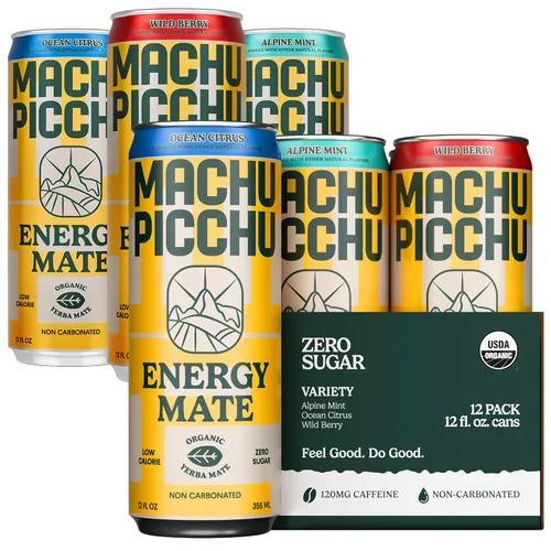 Vista 10 de MACHU PICCHU ENERGY, Yerba Mate Sin Carbonatar Cero Azúcar, Alternativa de Bebida Energética Limpia, 12 oz (Paquete de 12) – 120mg de Cafeína