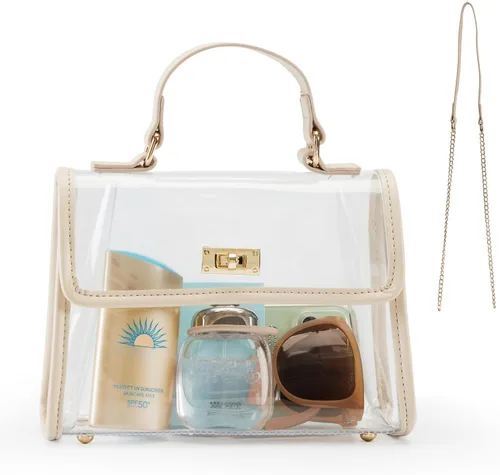 Vista 9 de Clear Bag For Stadium Approved, Clear Purse, Trendy Gift, Shoulder Bag & Fashion Handbags