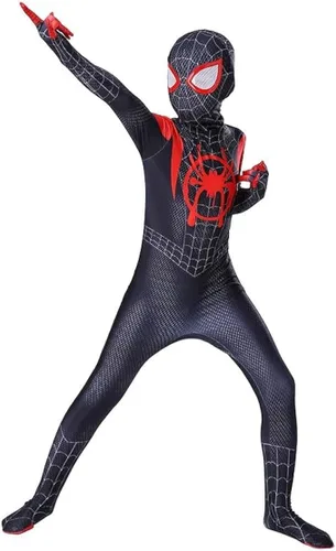 Vista 3 de MARINASUKA Disfraz de superhéroe para niños y niñas, de elastano, estilo 3D, para Halloween, cosplay, elástico, fiesta de disfraces
