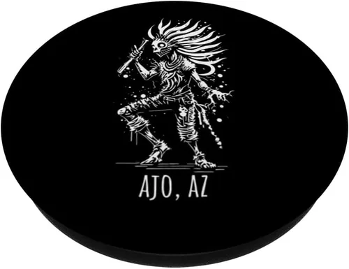 Vista 2 de Ajo Arizona USA Southwestern Abstract Art Design PopSockets Adhesive PopGrip