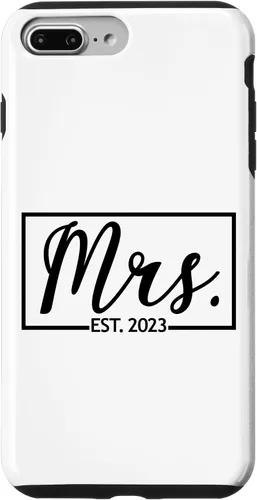 Vista 12 de iPhone 16 Mrs. Est. 2023 Casado luna de miel esposa señor a juego caso de boda
