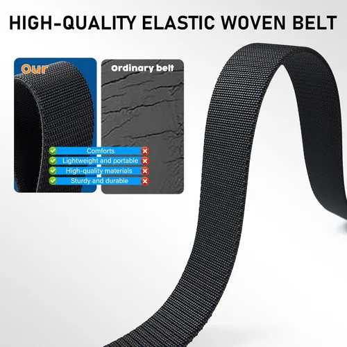 Vista 3 de Cinturón estilo trinquete para hombre, cinturón tejido de nailon