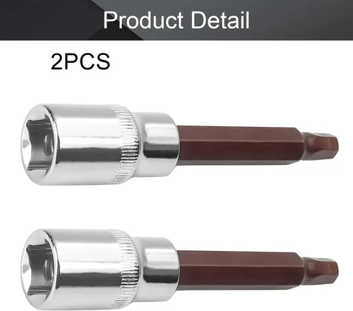 Vista 141 de Utoolmart 1/2" Drive x 0.551 in largo Hex Bit Socket, métrico, S2 y Cr-V acero 1pcs