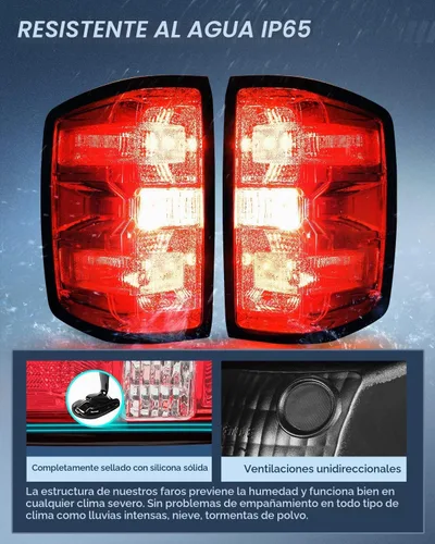 Vista 4 de Ensamble de luz trasera Nilight Compatible con Chevy Silverado 1500 2014 2015 2016 2017 2018 2019, 2500 HD 3500 HD, GMC Sierra 3500HD 2015-2019, Par