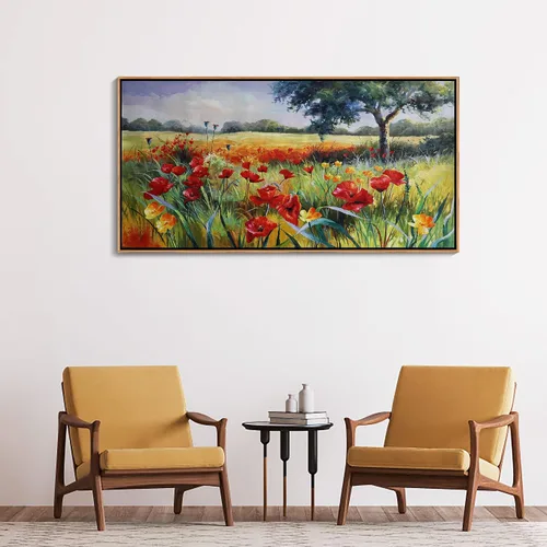 Vista 25 de Mofutinpo Arte de Pared de Árbol Rojo en Blanco y Negro Impresión en Lienzo Cuadro Paisaje de Árbol Rojo Grande Obra de Arte Moderna para Sala