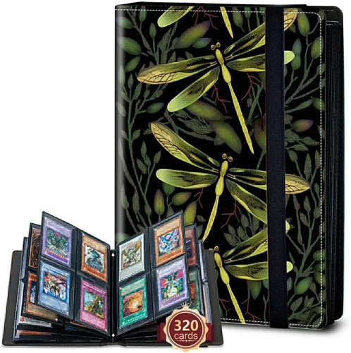 Vista 54 de Rossy Carpeta de tarjetas con 4 bolsillos, carpeta de tarjetas intercambiables, álbum de colección de tarjetas, para 160 tarjetas de carga lateral