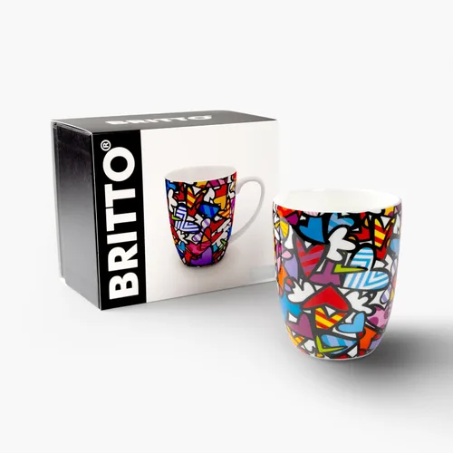 Vista 6 de Britto Romero Bone - Taza de café de porcelana, 16.8 onzas (Alive (multicolor))